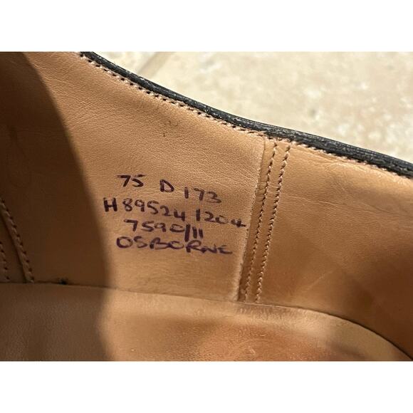 $1250 Church's Consul Black Men’s Leather Cap Toe Oxford Dress Shoes US 8.5 UK - Picture 9 of 11